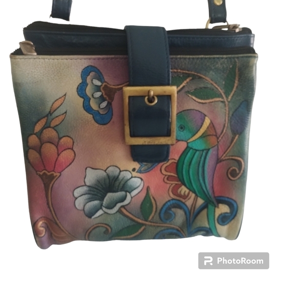 Anuschka Handbags - Anuschka Hand Painted Songbird Leather Crossbody Bag